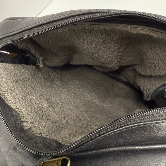 Brantley Gilbert Black Real Buffalo Leather Sherpa Lined Travel Duffle Bag - Picture 9 of 10